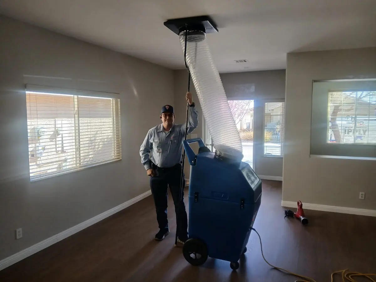 Professional Dryer Vent Cleaning work inside a Golden Valley home